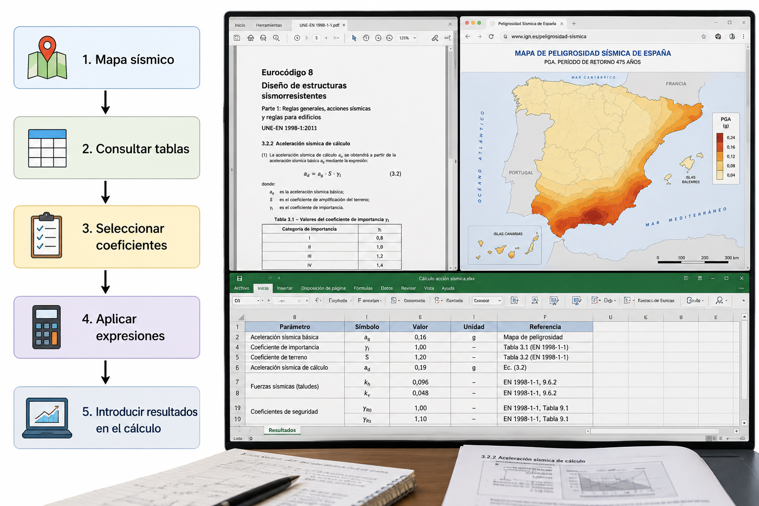 Esquema de flujo de métodos de cálculo